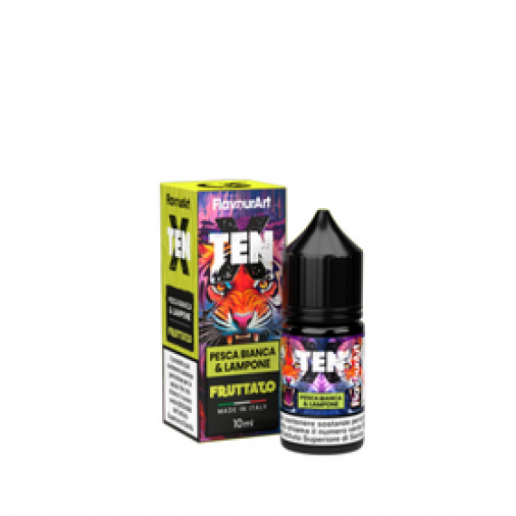 Flavourart Pesca Bianca E Lampone Ten-X Mini Shot 10 su 30ml 0mg/ml