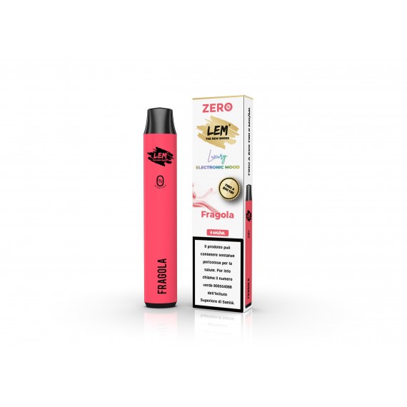 LEM Fragola Sigaretta Usa e Getta 0mg/ml