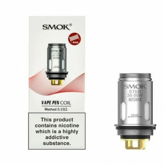 Smok Coil Ricambio Vape Pen Meshed 0.15 Ohm x5 Pezzi