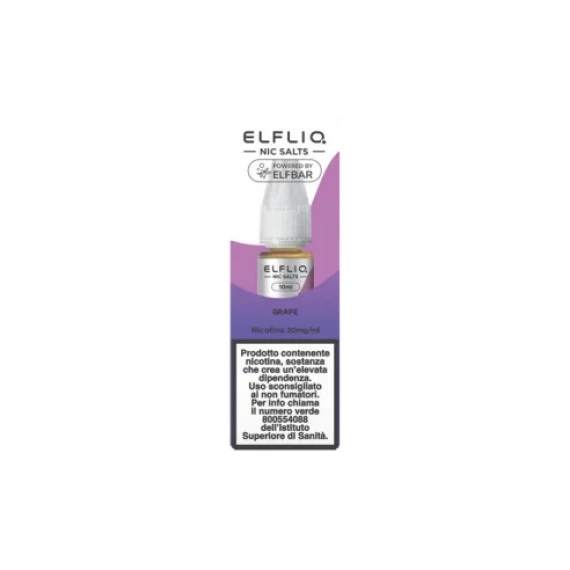 Elfliq Grape Liquido Pronto 10ml Nic Salt
