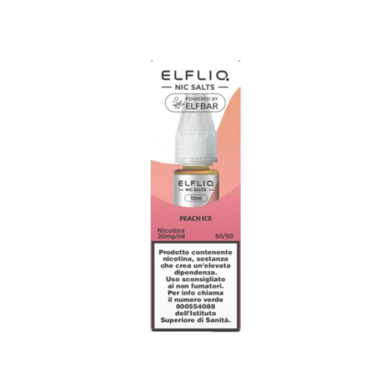 Elfliq Peach Ice Liquido Pronto 10ml Nic Salt