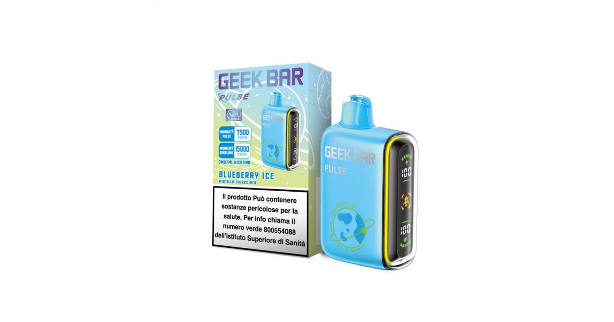 Geekvape Geekbar Pulse Blueberry Ice Usa e Getta 650 mAh 0mg/ml