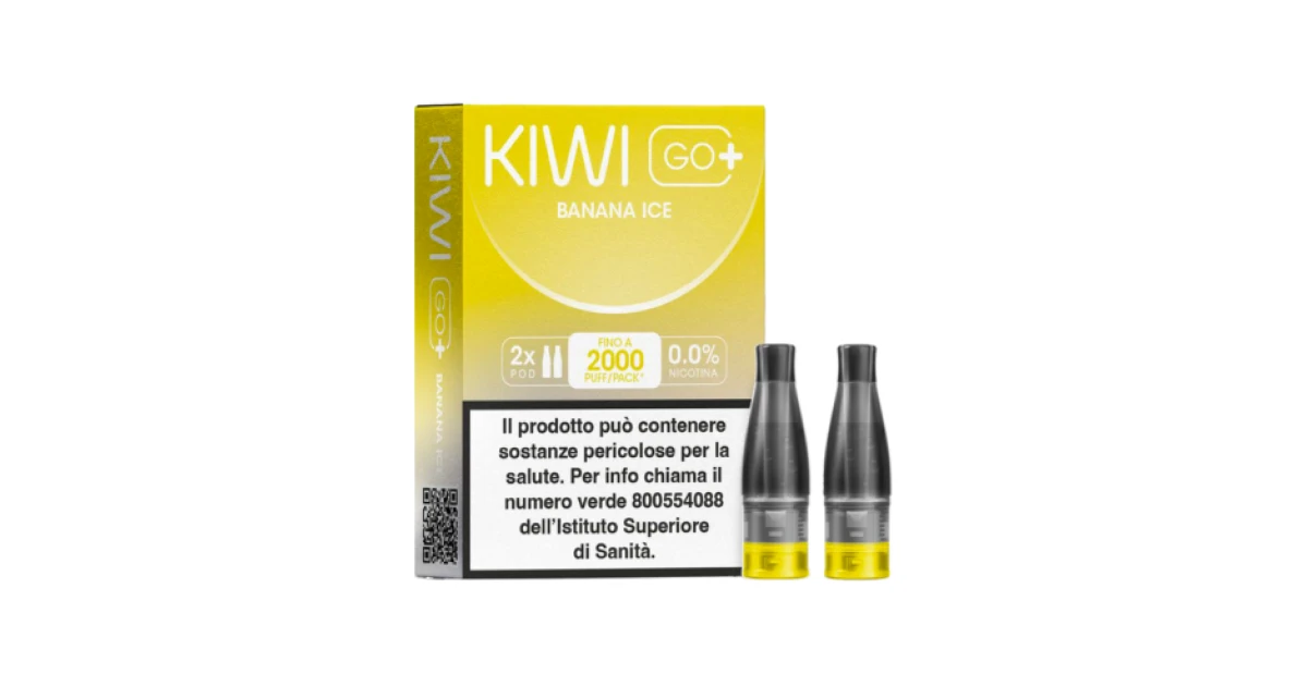 Kiwi Go PLUS Pod Precaricate Banana Ice x2 Pezzi