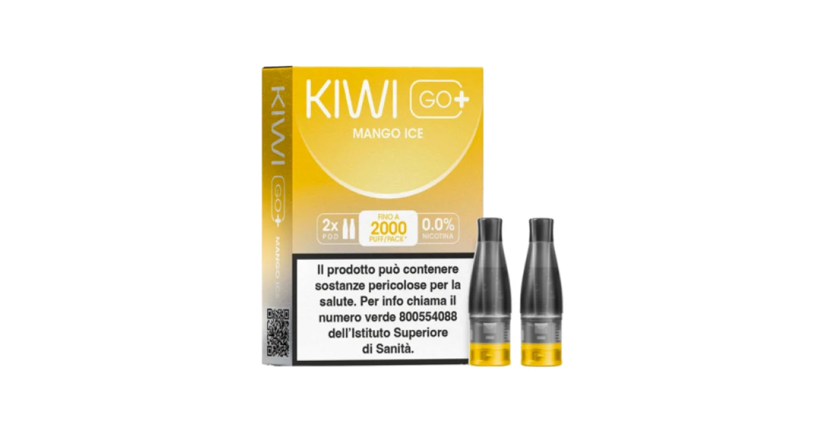 Kiwi Go PLUS Pod Precaricate Mango Ice x2 Pezzi