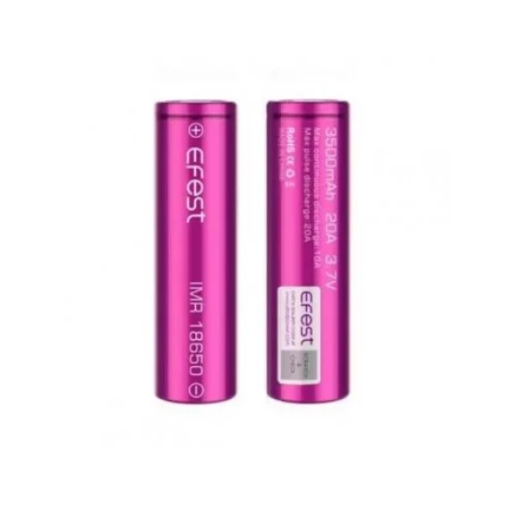 Efest Batterie IMR 18650 3500 mAh 20A Flat Top x2 Pezzi