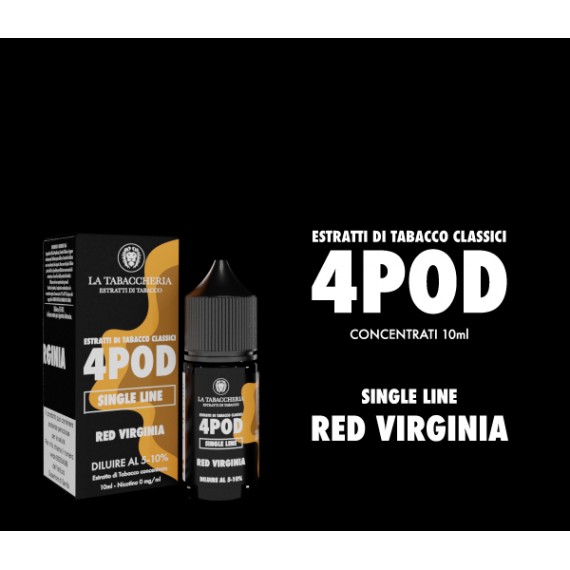 La Tabaccheria 4pod Red Virginia Single Line Aroma Concentrato 0mg/ml