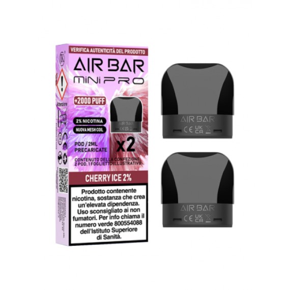 Air Bar Cherry Ice Mini PRO Pod 2ml x2 Pezzi