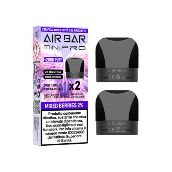 Air Bar Mixed Berries Mini PRO Pod 2ml x2 Pezzi
