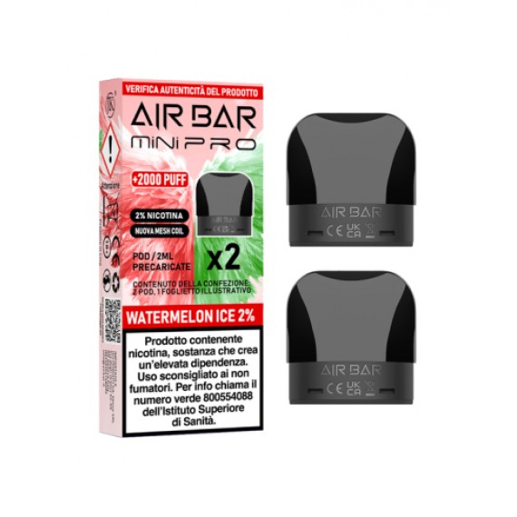 Air Bar Watermelon Ice Mini PRO Pod 2ml x2 Pezzi
