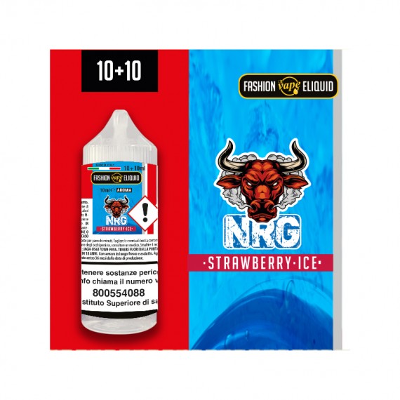 Fashion Vape Nrg Strawberry Ice Aroma Mini Shot 10 su 20ml 0mg/ml