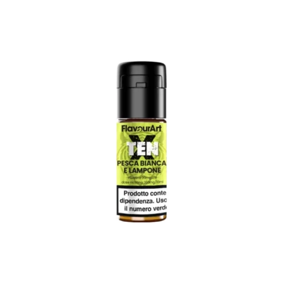 Flavourart Pesca Bianca E Lampone Ten-X Liquido Pronto 10ml