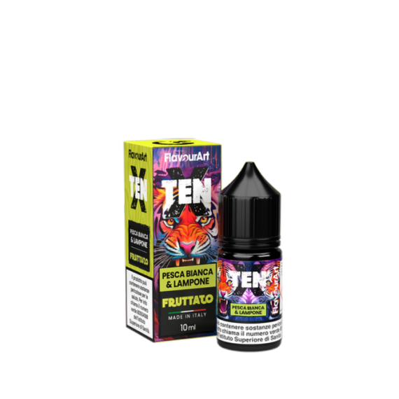 Flavourart Pesca Bianca E Lampone Ten-X Mini Shot 10 su 30ml 0mg/ml