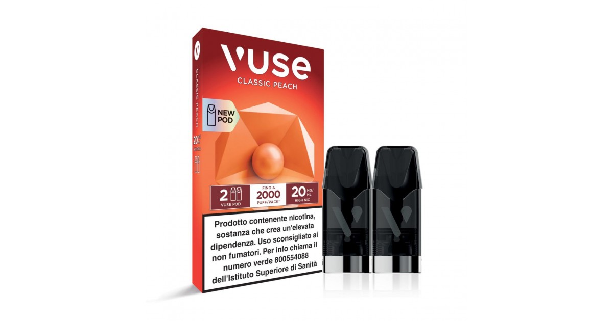 Vuse Pod Precaricate Usa E Getta Classic Peach x2 Pezzi