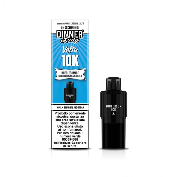 Dinner Lady Velto 10K Bubblegum Ice Pod Precaricata 10ml