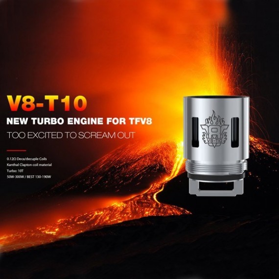 Smok Coil Ricambio TFV8 V8 T10 Clapton 0.12 Ohm x3 Pezzi
